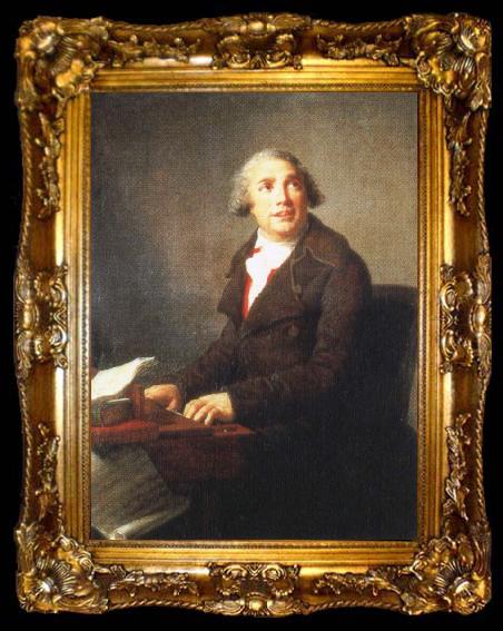 framed  Johann Wolfgang von Goethe one of the most successful opera composers of his time,painted by elisadeth vigee lebrun, ta009-2